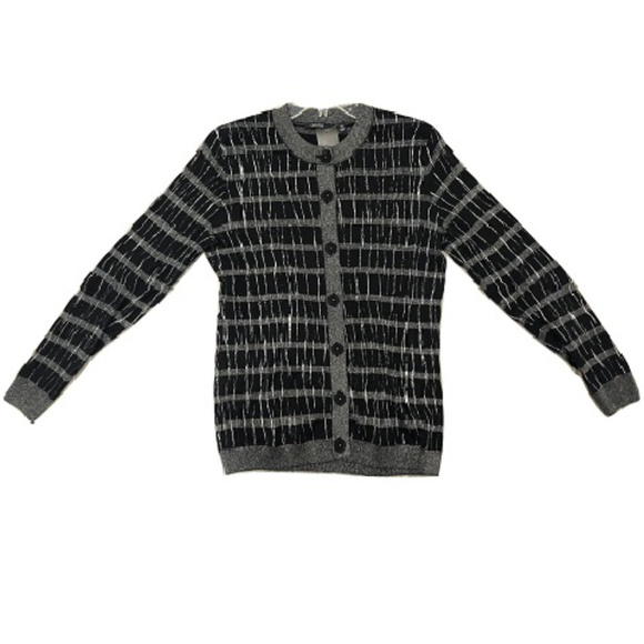 Carlisle Striped Button-Down Cardigan, Size L - Picture 1 of 3